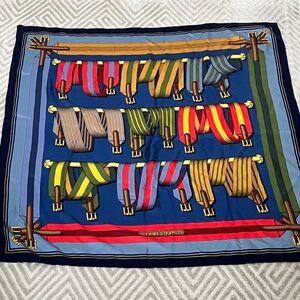 Hermes Multicolor Equestrian Scarf